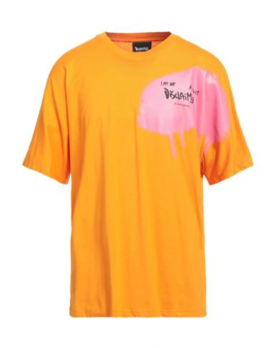 Shop Disclaimer Man T-shirt Orange Size L Cotton