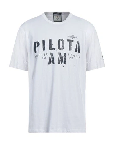 Shop Aeronautica Militare Man T-shirt White Size Xxl Cotton