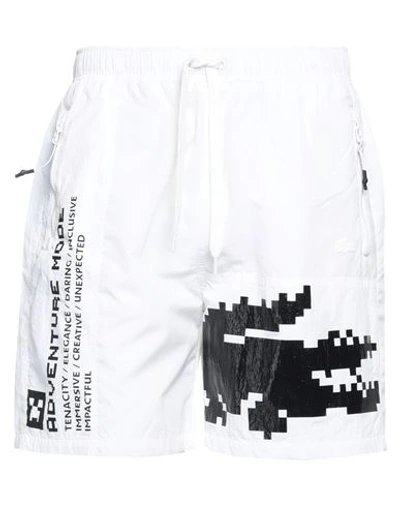 Shop Lacoste Lve Lacoste L!ve Man Shorts & Bermuda Shorts White Size 30 Polyester