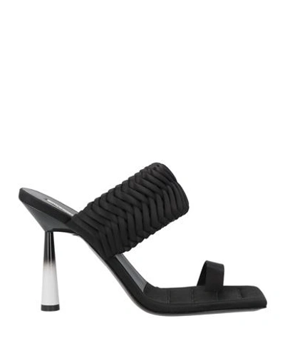 Shop Gia Rhw Gia / Rhw Woman Thong Sandal Black Size 8 Textile Fibers