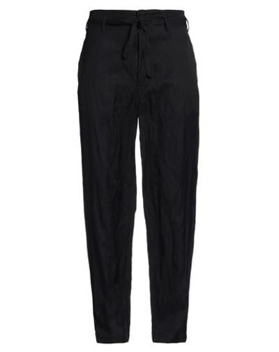 Shop Lemaire Man Pants Black Size 36 Viscose, Cotton, Metal