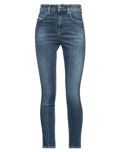 Shop Diesel Woman Jeans Blue Size 26w-32l Cotton, Polyester, Viscose, Elastane