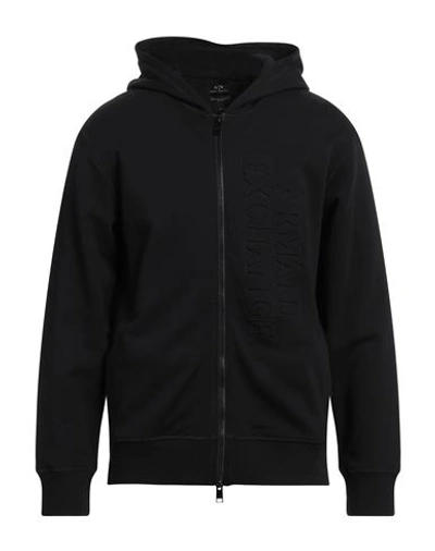 Shop Armani Exchange Man Sweatshirt Black Size M Cotton, Elastane