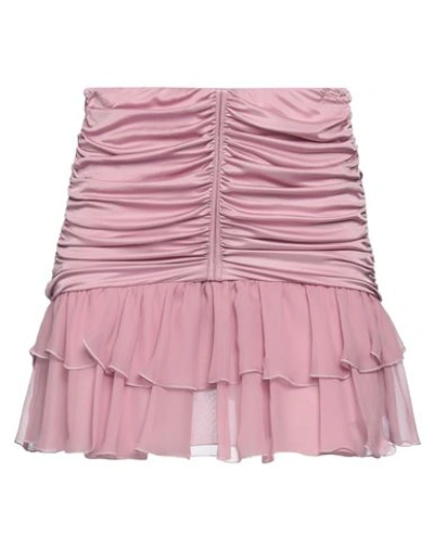 Shop Blumarine Woman Mini Skirt Mauve Size 4 Viscose In Purple