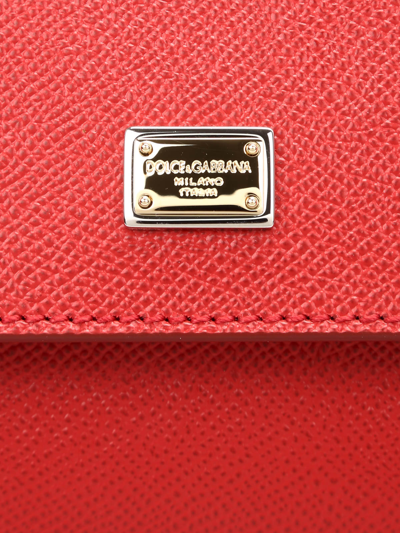 Shop Dolce & Gabbana Small Sicily Crossbody In Red