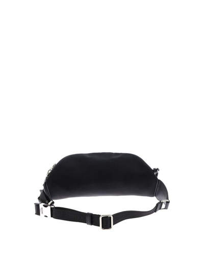 Shop Moschino Fabric And Leather Waistbag In Negro