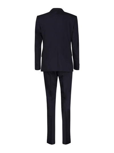 Shop Dolce & Gabbana Sicilia Suit In Stretch Wool In Azul