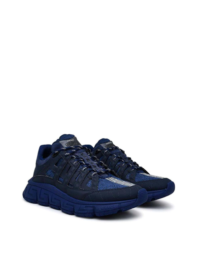 Shop Versace Sneakers In Azul