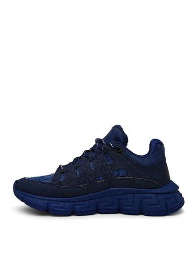 Shop Versace Sneakers In Azul