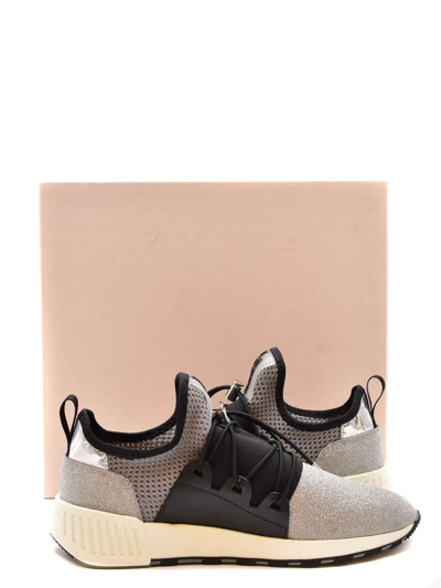 Sergio Rossi Sneakers In Silver