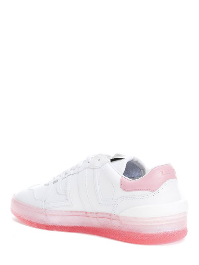 Lanvin Leather Clay Sneakers In Blanco