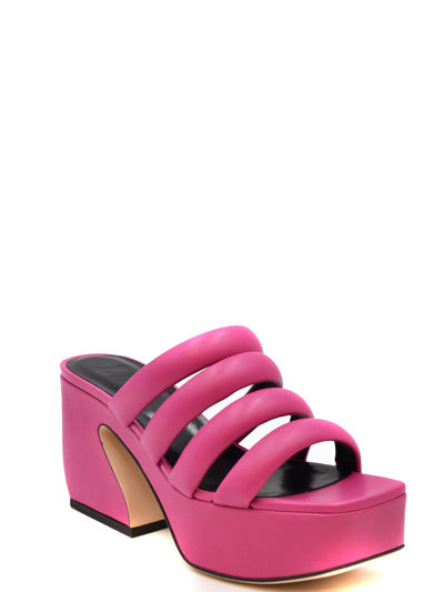 Shop Si Rossi Sandals In Fucsia