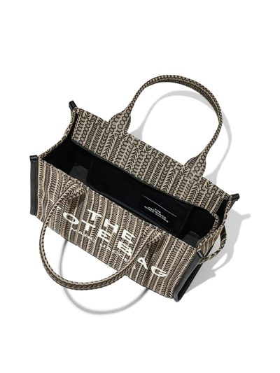Marc Jacobs Fabric Bag With Monogram And Leather Details In Beis