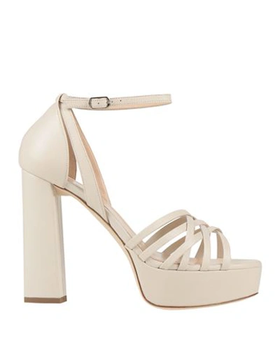 The Seller Woman Sandals Ivory Size 8 Leather In White