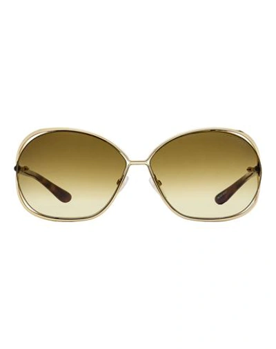 Shop Tom Ford Carla Tf157 Sunglasses Woman Sunglasses Brown Size 66 Metal, Plastic