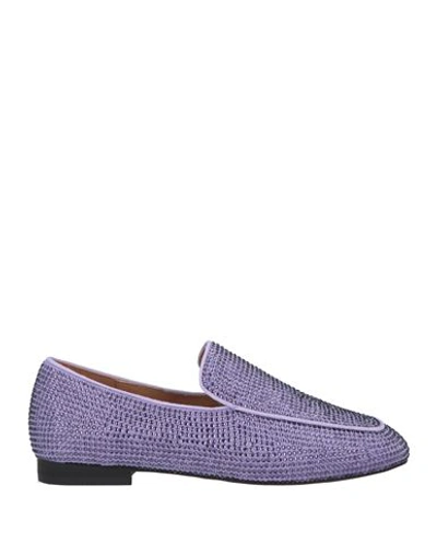 Shop Bibi Lou Woman Loafers Mauve Size 8 Textile Fibers In Purple