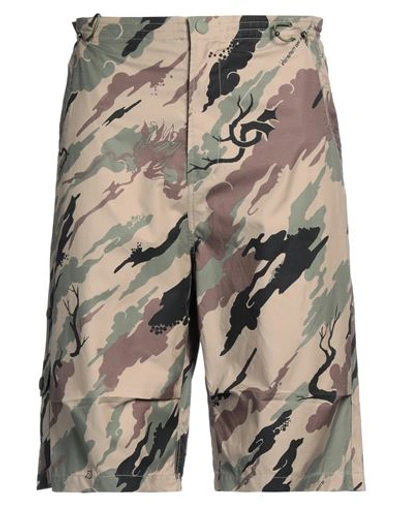 Shop Maharishi Man Shorts & Bermuda Shorts Sand Size Xl Organic Cotton, Recycled Polyester In Beige