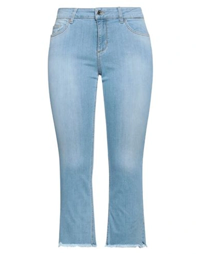 Shop Liu •jo Woman Jeans Blue Size 32 Cotton, Elastane