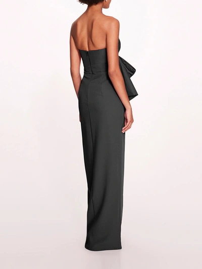 Shop Marchesa Deconstructed Bow Gown In Black