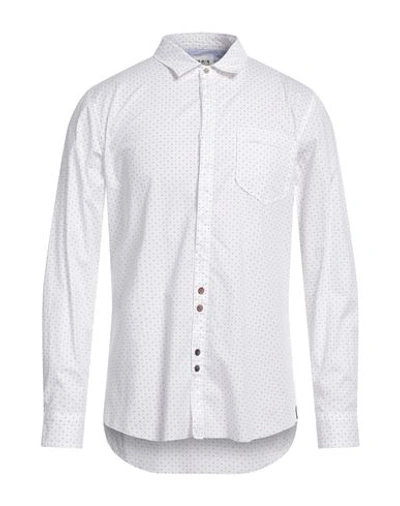 Shop Berna Man Shirt White Size Xxl Cotton, Elastane