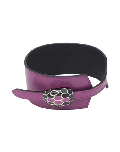 Shop Bulgari Woman Bracelet Purple Size - Textile Fibers
