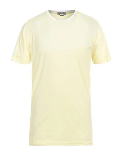 Shop Daniele Alessandrini Homme Man T-shirt Light Yellow Size L Cotton