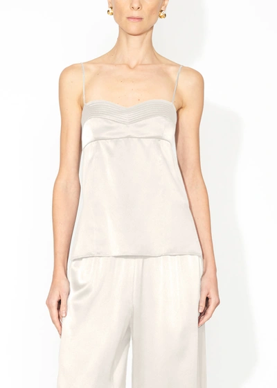 Shop Adam Lippes Bustier Cami Top In Silk Charmeuse In White