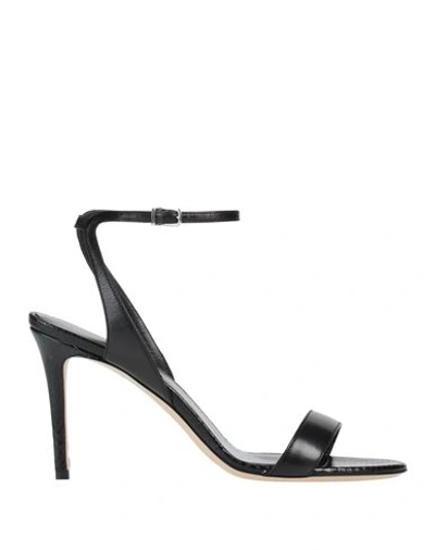 Shop Alberta Ferretti Woman Sandals Black Size 11 Leather