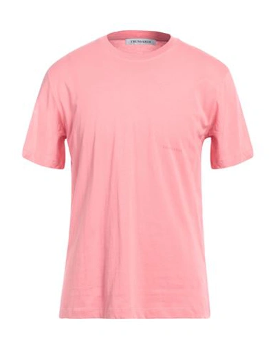 Shop Trussardi Man T-shirt Pink Size M Cotton