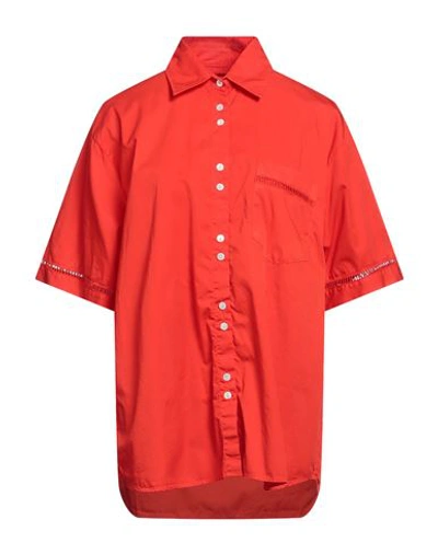 Shop Valentine Witmeur Lab Woman Shirt Tomato Red Size Onesize Cotton