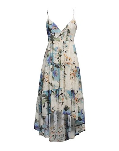 Alessia Santi Woman Midi Dress Off White Size 8 Cotton In Off White