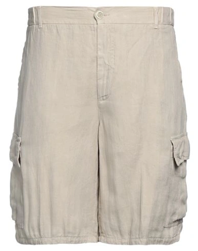 Shop 120% Lino Man Shorts & Bermuda Shorts Beige Size 36 Linen