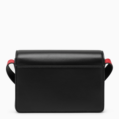 Shop Christian Louboutin Black/gold Leather Shoulder Bag
