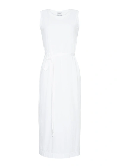 Shop Adam Lippes Dominique Tank Dress In Tenjiku Cotton In White