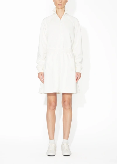 Shop Adam Lippes Simone Track Dress In Technical Interlock In White