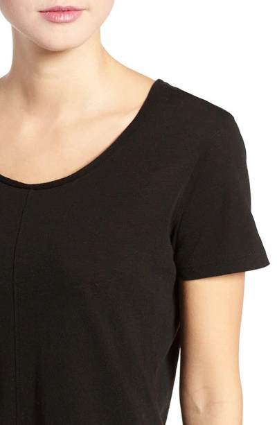 Shop Ag The Jade Cotton & Cashmere Tee In True Black