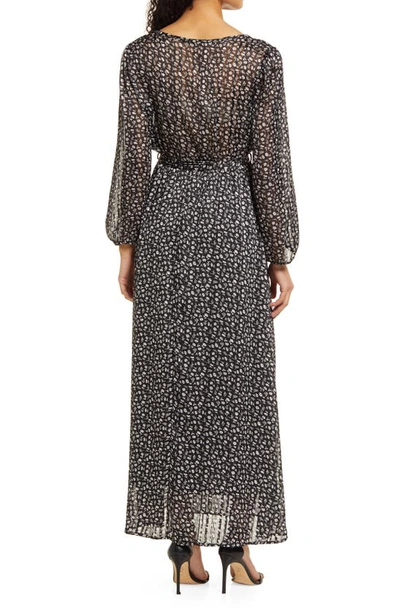Shop Fraiche By J Nare Floral Long Sleeve Maxi Dress In Black