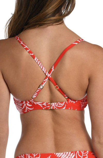 Shop La Blanca Tapestry Underwire Bikini Top In Cherry