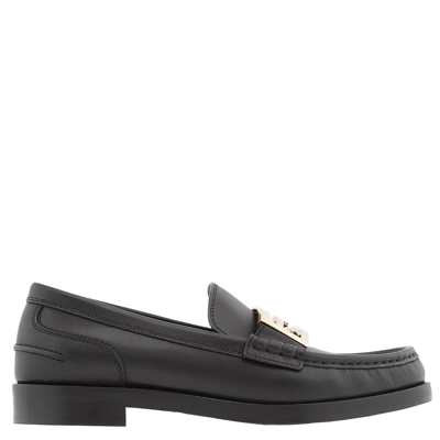 Shop Fendi Ladies Black Baguette Leather Loafers