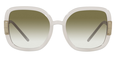 Shop Tory Burch Olive Gradient Square Ladies Sunglasses Ty9063u 11458e 56 In Ivory / Olive
