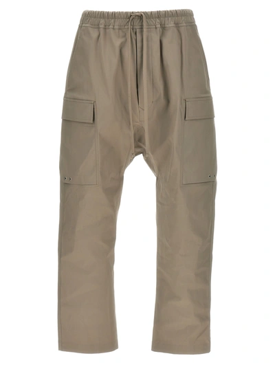 Shop Rick Owens Cargo Long Pants Beige