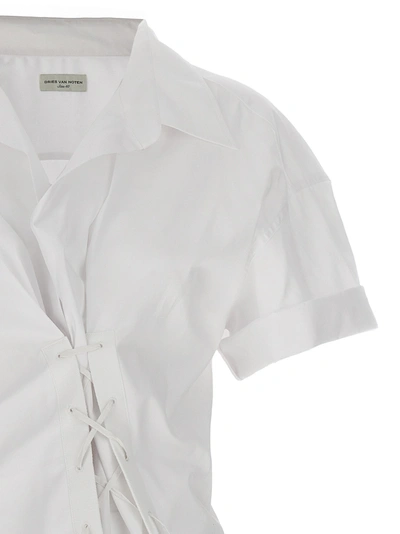 Shop Dries Van Noten Click Shirt, Blouse White