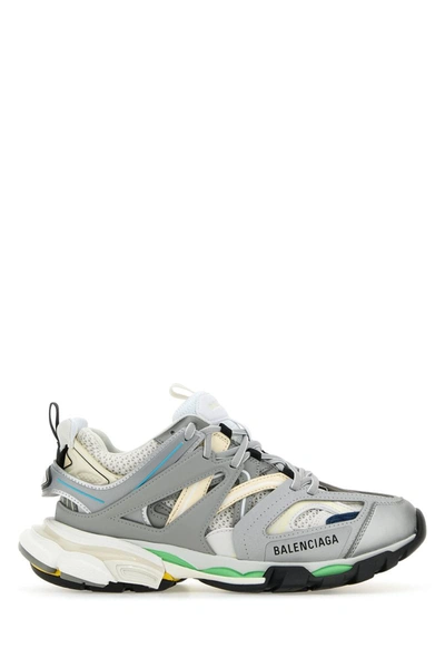Shop Balenciaga Sneakers In Greybluegreen
