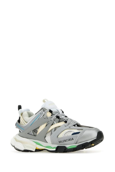Shop Balenciaga Sneakers In Greybluegreen