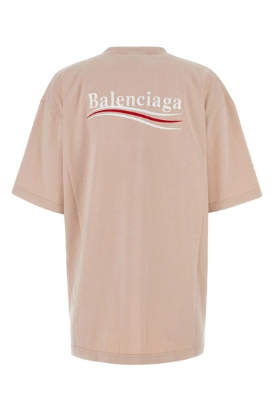 Shop Balenciaga T-shirt In Lightpinkwhite
