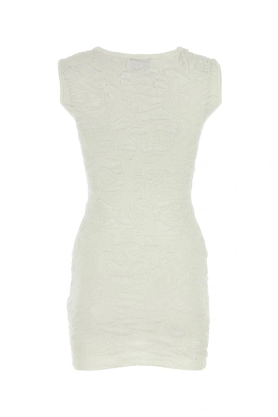 Shop Blumarine Dress In Bianconatural