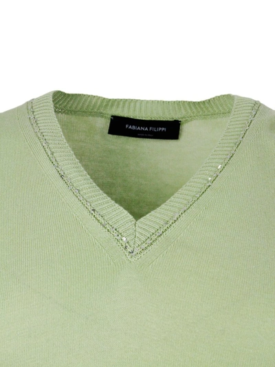 Shop Fabiana Filippi Sweaters In Green