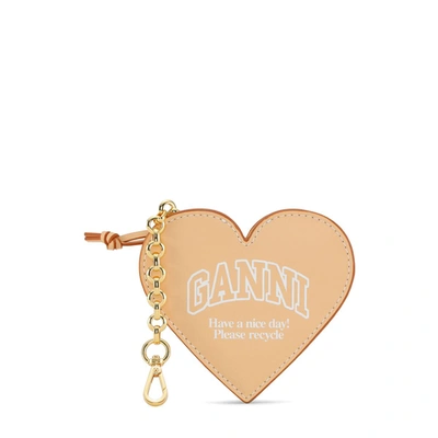Shop Ganni Logo Keychain In 482