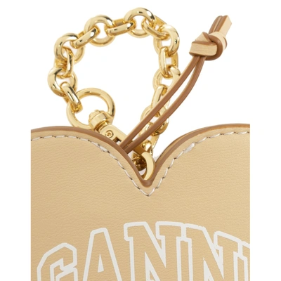 Shop Ganni Logo Keychain In 482