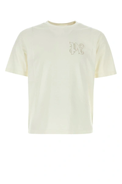 Shop Palm Angels T-shirt In Whiteoffwhite